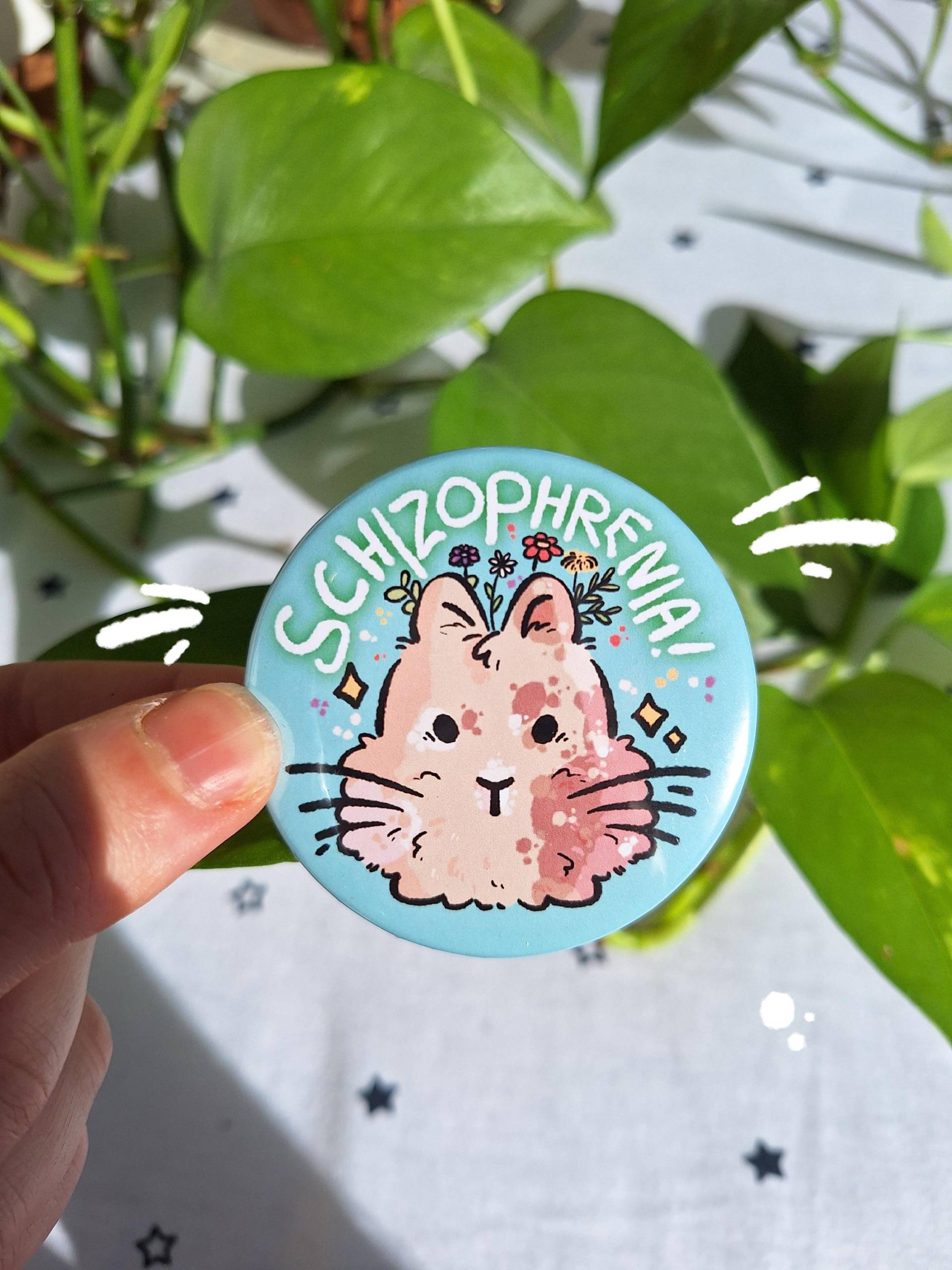 Schizophrenia Bunny Button Pin | Cute Mental Health Rabbit Art, Adorable Illness Awareness Pet Illustration Schizophrenia Bunny Button Pin | Cute Mental Health Rabbit Art, Adorable Illness Awareness Pet Illustration von CafeBunStudioShop