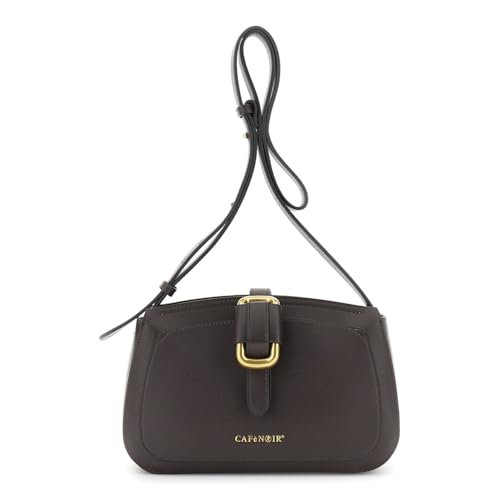 CafèNoir - Schultergurt in Saffiano-Lederoptik mit Metallschlaufe, für Damen, Farbe T.moro, Einheitsgröße, T.moro, Einheitsgröße von CAFèNOIR