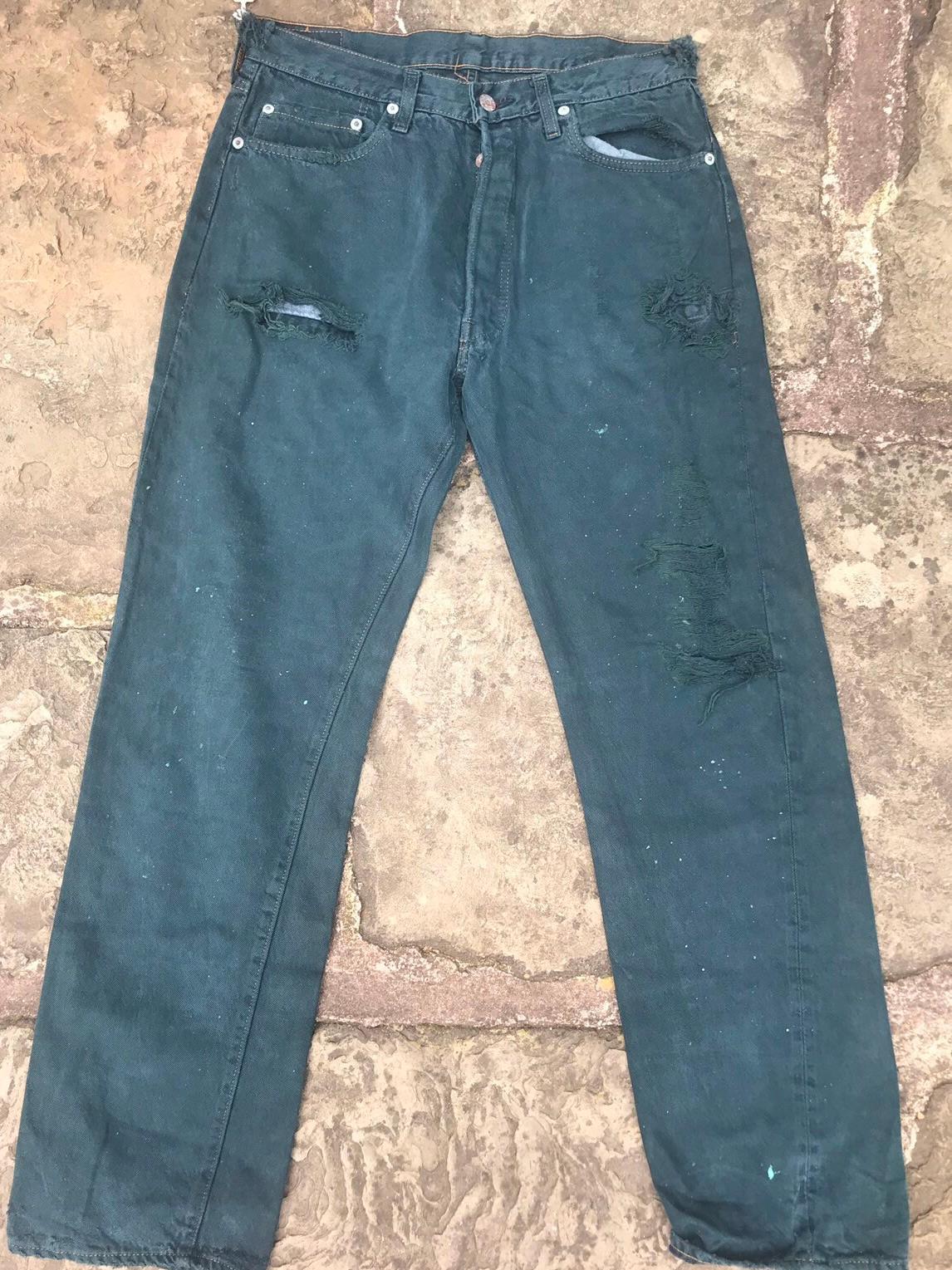 Selvedge 501S - Übergefärbt Grün Vtg Selvedge 501S - Übergefärbt Grün Vtg von CafeSocietyVintageGB