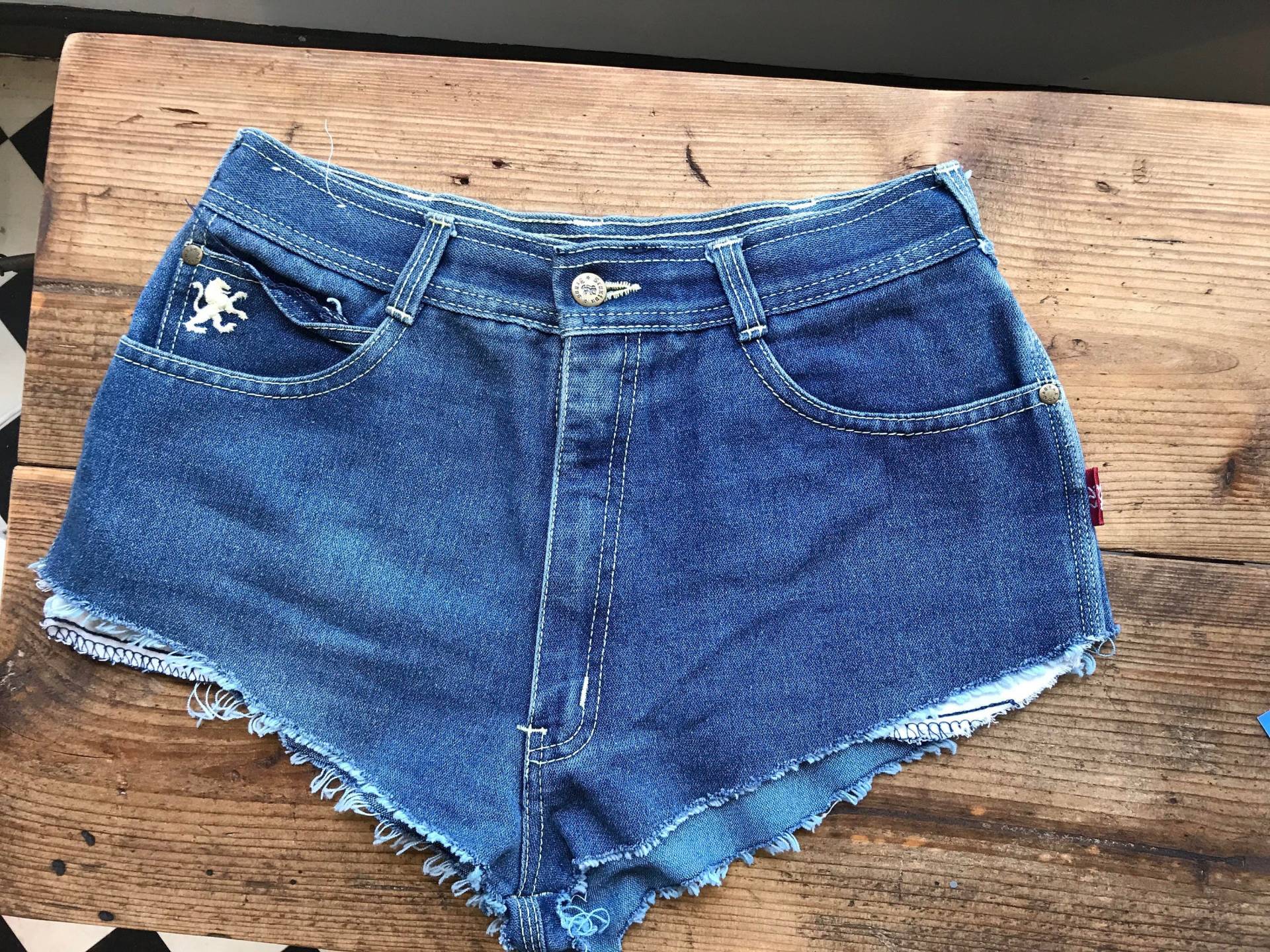 Vtg 30"W Shorts Cut Offs(Sehr Kurz Denim Vtg 70Er Vtg 30"W Shorts Cut Offs(Sehr Kurz Denim Vtg 70Er von CafeSocietyVintageGB