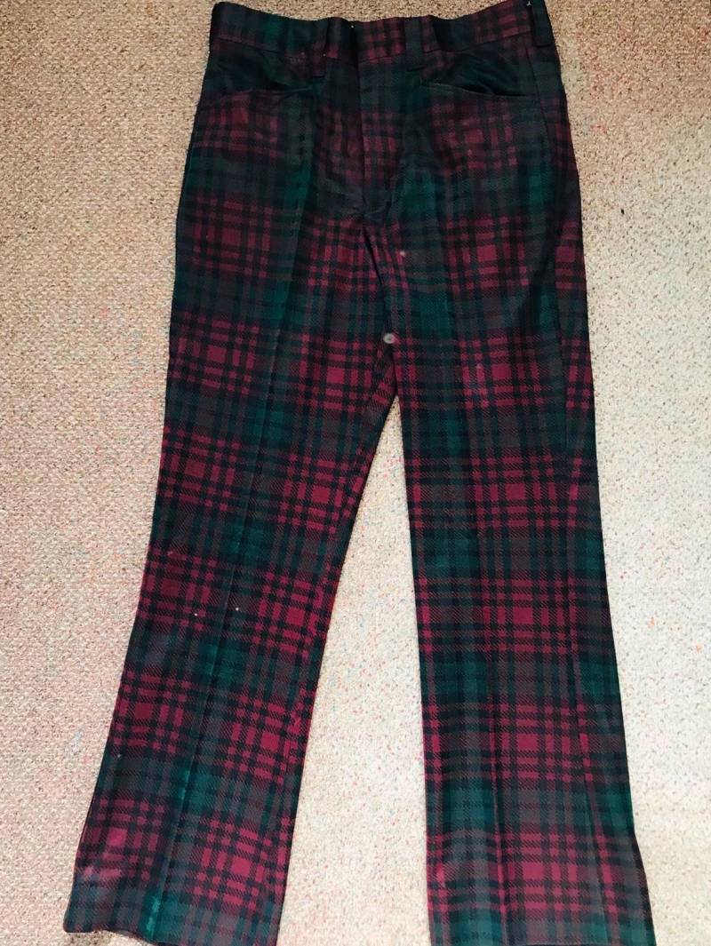 Vtg 31 "x 29" 70Er Schlaghosen - Tartan Kings Road von CafeSocietyVintageGB