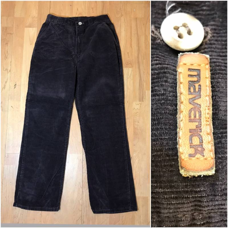 Vtg 70Er Cordhose Gummiert Taille Maverick von CafeSocietyVintageGB