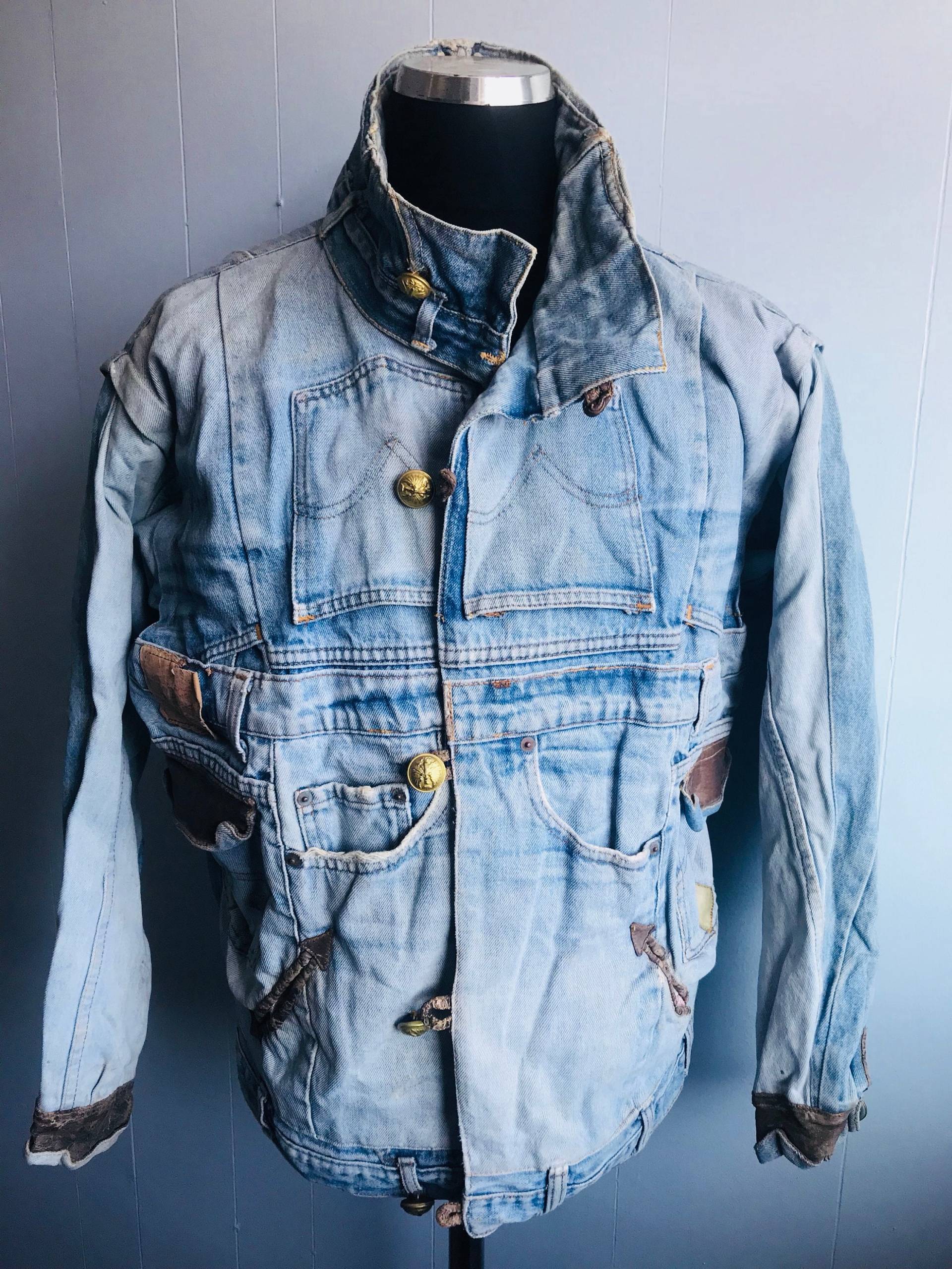 Vtg Jeansjkt - Levis Denim Recycelt in Ein Brandneues Jkt Vtg Jeansjkt - Levis Denim Recycelt in Ein Brandneues Jkt von CafeSocietyVintageGB
