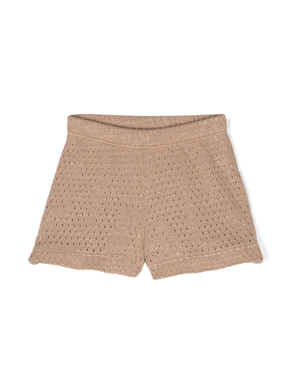 Caffe' D'orzo Selene Shorts in Lochstrick - Braun von Caffe' D'orzo