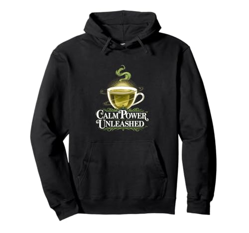Calm Power Unleashed Grünes Teelicht Sunrise Zen Bliss Glow Pullover Hoodie Calm Power Unleashed Grünes Teelicht Sunrise Zen Bliss Glow Pullover Hoodie von Caffeine Consumers Mild Energy Tea Lovers Tees