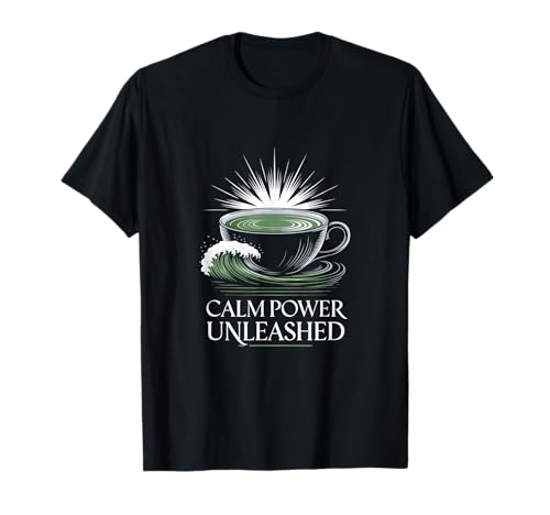 Calm Power Unleashed Grünes Teelicht Sunrise Zen Bliss Glow T-Shirt Calm Power Unleashed Grünes Teelicht Sunrise Zen Bliss Glow T-Shirt von Caffeine Consumers Mild Energy Tea Lovers Tees