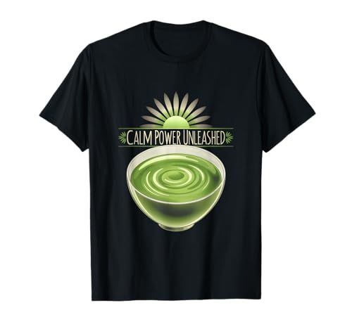 Calm Power Unleashed Grünes Teelicht Sunrise Zen Bliss Glow T-Shirt Calm Power Unleashed Grünes Teelicht Sunrise Zen Bliss Glow T-Shirt von Caffeine Consumers Mild Energy Tea Lovers Tees