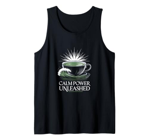 Calm Power Unleashed Grünes Teelicht Sunrise Zen Bliss Glow Tank Top Calm Power Unleashed Grünes Teelicht Sunrise Zen Bliss Glow Tank Top von Caffeine Consumers Mild Energy Tea Lovers Tees