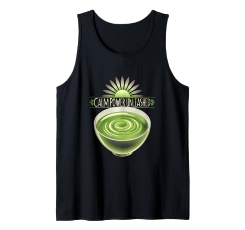 Calm Power Unleashed Grünes Teelicht Sunrise Zen Bliss Glow Tank Top Calm Power Unleashed Grünes Teelicht Sunrise Zen Bliss Glow Tank Top von Caffeine Consumers Mild Energy Tea Lovers Tees