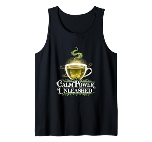 Calm Power Unleashed Grünes Teelicht Sunrise Zen Bliss Glow Tank Top Calm Power Unleashed Grünes Teelicht Sunrise Zen Bliss Glow Tank Top von Caffeine Consumers Mild Energy Tea Lovers Tees