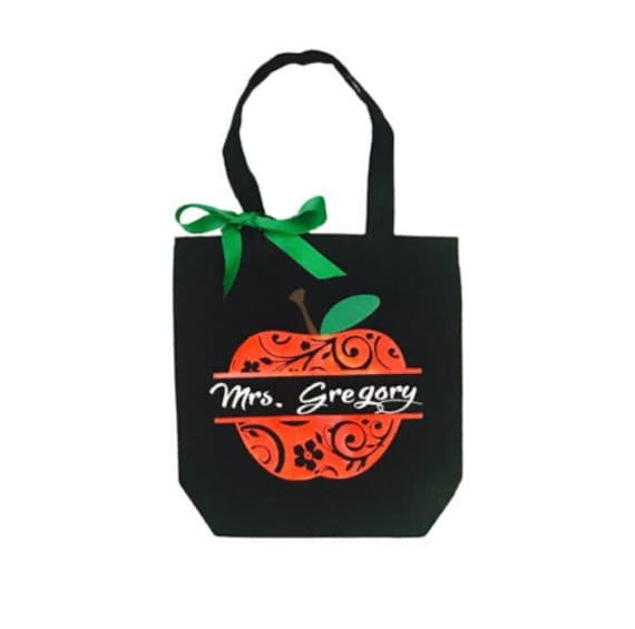 Lehrer Geschenke/Wertschätzung Tasche Canvas Apfel Personalisierte Erster Schultag Wiederverwendbare Lehrer Geschenke/Wertschätzung Tasche Canvas Apfel Personalisierte Erster Schultag Wiederverwendbare von CaffeineAndWine