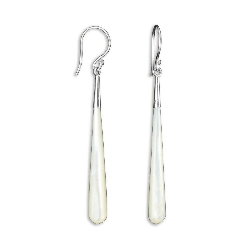 5cm Lange 925 Silber Ohrringe Damen Hängeohrringe Mit Perlmutt Elegantes Tropfen Design von CahayaPermai