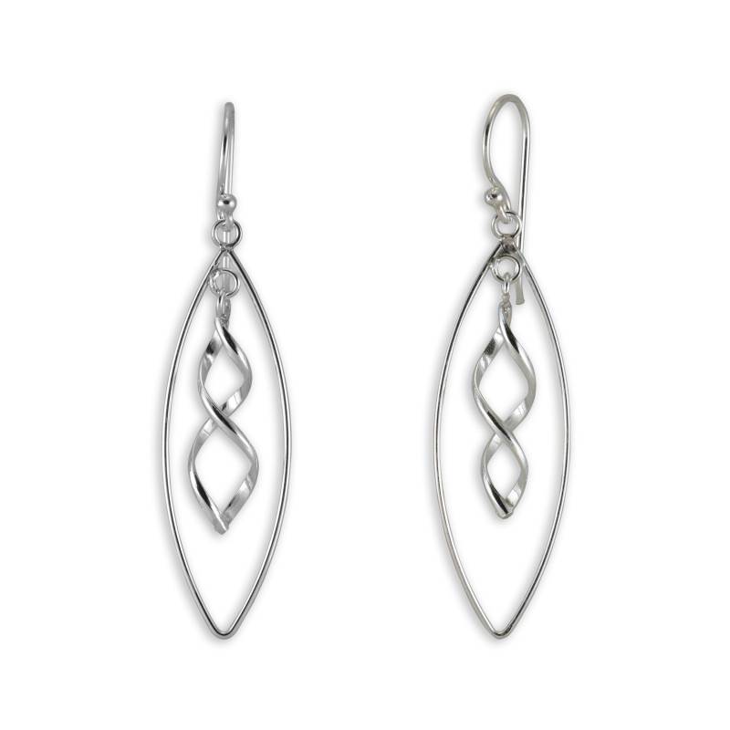 925 Silber Damen Ohrringe Hängeohrringe 4, 5cm Lang Handarbeit von CahayaPermai