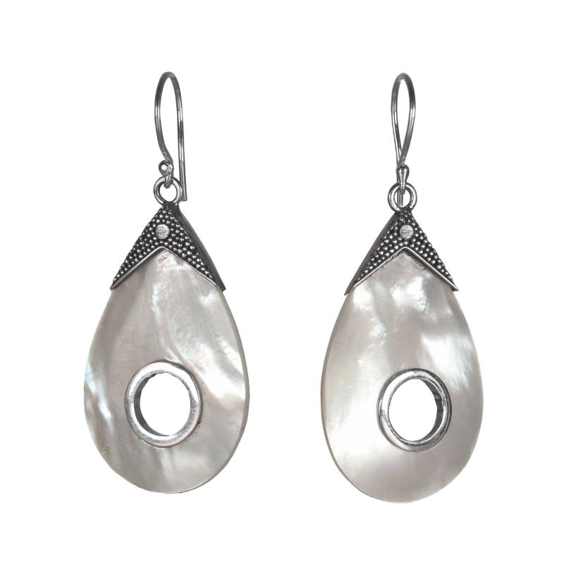 925 Silber Ohrringe Damen Hängeohrringe Mit Perlmutt Elegantes Tropfen Design von CahayaPermai