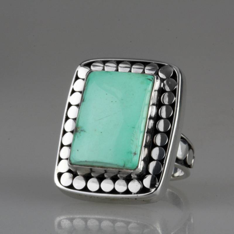 Einzelstück 925 Silberring Mit Echtem Türkis Unisex Damen Herren Ring von CahayaPermai