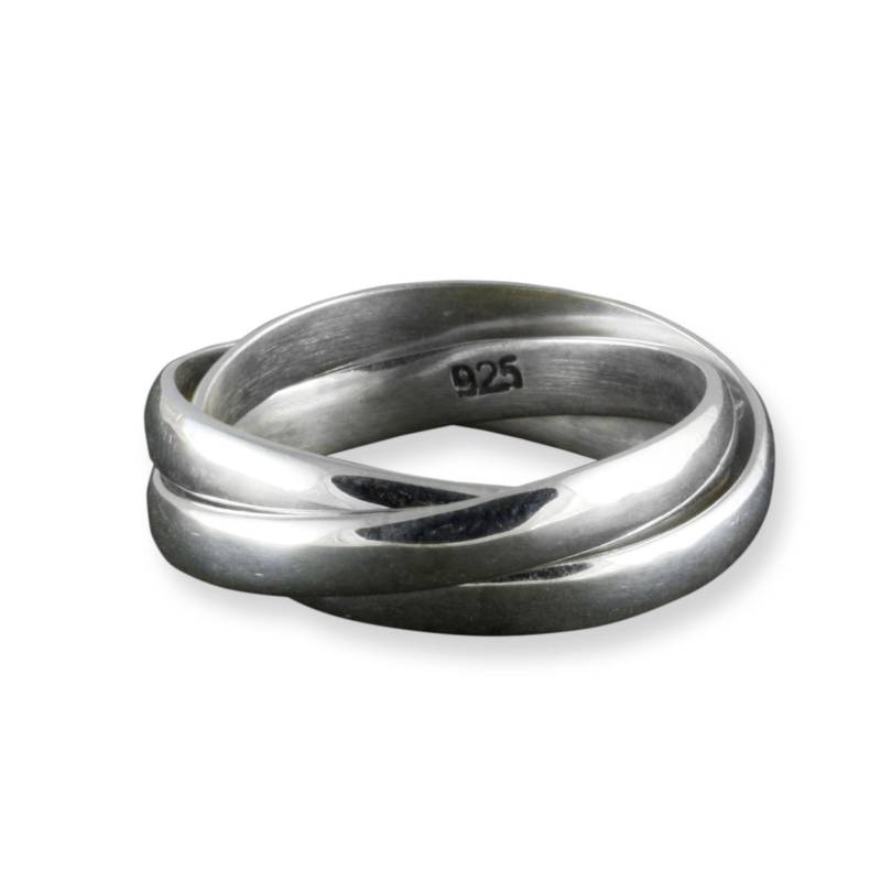 Eleganter 3Er Ring 925 Silberring Damen Silber von CahayaPermai