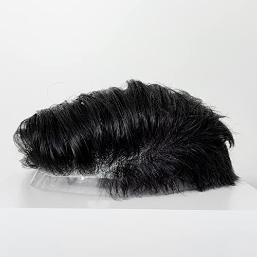 Haarsystem Toupet BARBER UNDERCUT für Männer - Neu - vom Friseur zugeschnitten - gebrauchsfertig… (1 - schwarz) von Cahuchu