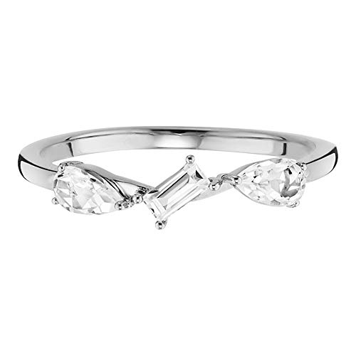 Caï Damen Ring 925/- Sterling Silber Glänzend Weißtopas weiß 0,613ct 132270826-1 von Caï