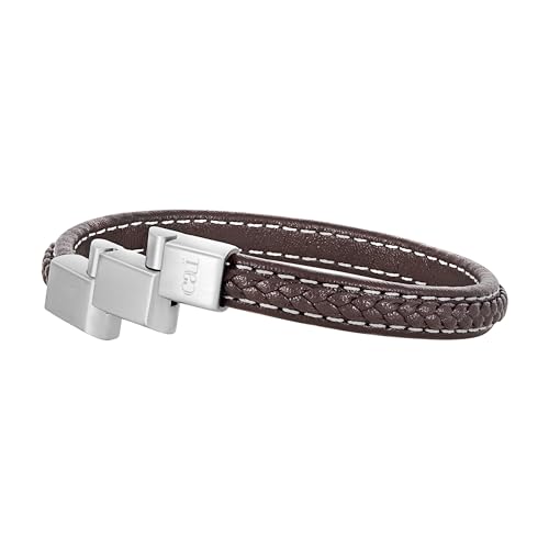 Caï Herren Armband Edelstahl 21cm Glänzend ohne Stein schwarz 065060006-22 von Caï