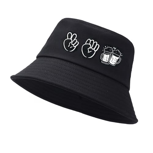 CaiJianYuLin Fischerhut Hut Saufen Mallor Lustiger Hut Bucket Hat Alkohol Feiern Party Junggesellen-Abschied Anglerhut Sommerhut Sonnenhut Festival Bier Feiern Party Junggesellen-Abschied Anglerhut von CaiJianYuLin