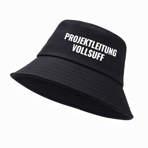 CaiJianYuLin Fischerhut Projektleitung Vollsuff Hut Saufen Mallor Lustiger Hut Bucket Hat Alkohol Feiern Party Junggesellen-Abschied Anglerhut Sommerhut Bier von CaiJianYuLin