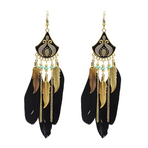 Böhmische Wassertropfen Quaste Ohrringe für Frauen Bunte Perlen baumeln Ethnischer Stil Ohrring Weibliche Mode Schmuck von Caiduoduo