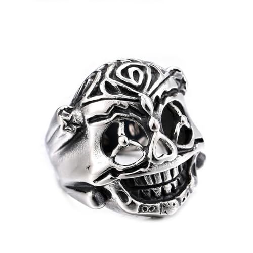 Caiduoduo Der Expendables Stallone Lucky Skull Ring Ring aus Edelstahl von Caiduoduo
