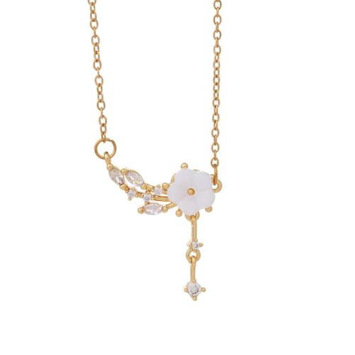 Caiduoduo Kamelie Halskette Damen Luxus Intarsien Zirkon Schlüsselbein Kette Herz Blume Quaste Anhänger Caiduoduo Kamelie Halskette Damen Luxus Intarsien Zirkon Schlüsselbein Kette Herz Blume Quaste Anhänger von Caiduoduo