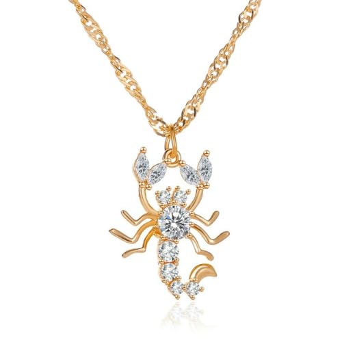 Caiduoduo Mode Skorpion Halskette Gothic Zirkonia Schlüsselbein Kette Mann Hip Hop kreativ Tierschmuck Caiduoduo Mode Skorpion Halskette Gothic Zirkonia Schlüsselbein Kette Mann Hip Hop kreativ Tierschmuck von Caiduoduo