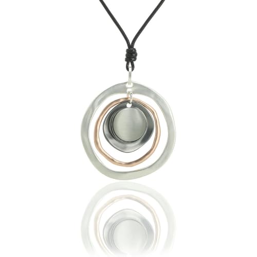 Caiduoduo Pullover Kette Mode runder Anhänger lange Halskette für Frauen von Caiduoduo