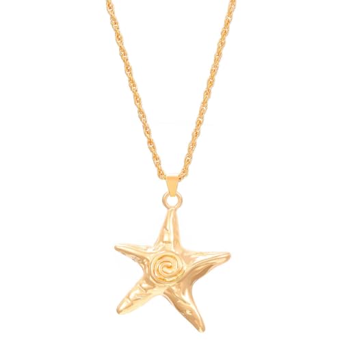 Caiduoduo Seestern Spiral Ohrstecker Halskette Set Schmuck Accessoires von Caiduoduo