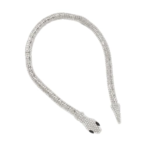 Caiguoer Schlange Choker Halskette für Frauen Retro Einstellbare Schlange Form Kragen Halskette Gebogene Bar Design Strass Schlange Halskette Halloween Party Zubehör (B) von Caiguoer