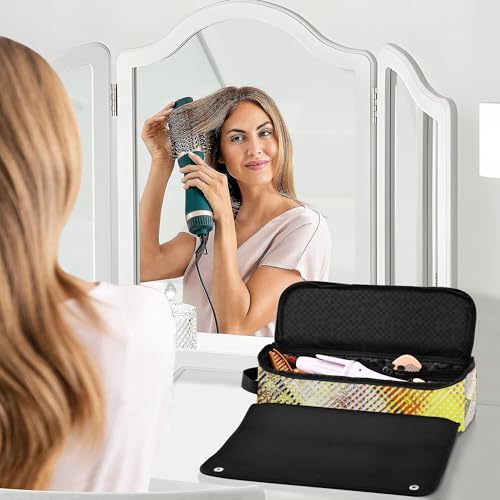 2-in-1-Lockenstab-Reiseetui mit hitzebeständiger Matte, abnehmbarer Haarstyling-Zubehör-Organizer für Glätteisen, heiße Werkzeuge von Caihoyu