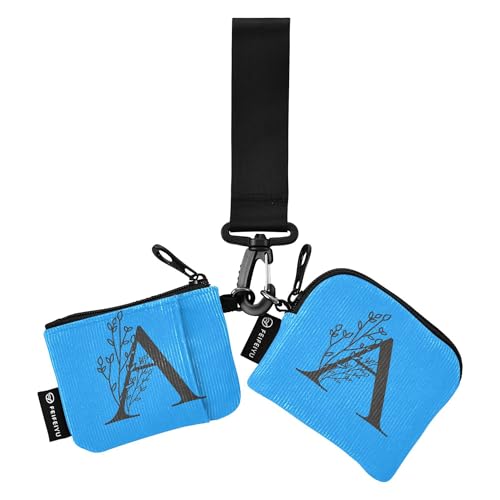 A Damen Dual Wallets Busniess Card Cases Small Detachable Business Card Holder with Wristle Strap for Ladies Girls 2 Packs, Mehrfarbig, 4.13"(L) x 3.5"(W), Reisezubehör von Caihoyu