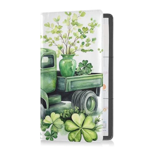 Ausweishülle aus PU-Leder, für Herren und Damen, für Ausweise, Zubehör für Karten, wesentliche Dokumente, Führerschein, St. Patrick's Truck, St.Patrick's Truck, 1 size von Caihoyu