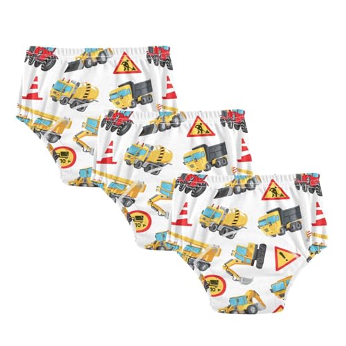 Baby Jungen Schlaftraining Unterwäsche auslaufsicher Bettnässen Unterhose Training Höschen für Kleinkind 4T Bunte Trucks Autos von Caihoyu