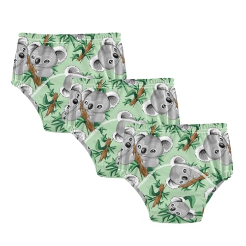 Caihoyu Baby Töpfchentrainings-Höschen, wiederverwendbare Boxershorts, Unterwäsche unter der Kleidung für Kinder, 4T Koala, süße Baby-Wiederholung von Caihoyu