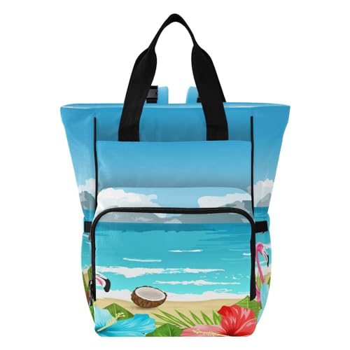 Caihoyu Jungen Wickeltasche Multifunktions Wasserdicht Unisex Baby Wickeltaschen für Shopping Wandern Reisen Exotische Sommer von Caihoyu