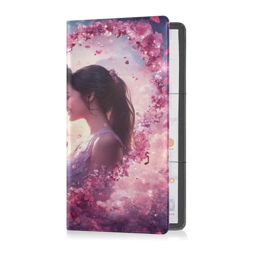 Caihoyu Leder-Autoschein- und Versicherungshalter, für Herren und Damen, perfekte Auto-Essentials Geldbörse für wichtige Dokumente, Führerschein, Karten, Herz, wahre Liebe, personalisierbar zum von Caihoyu