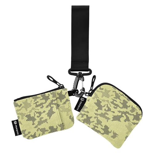 Damen Kleingeldbörse Kartenetuis kompakte Größe Karten-Organizer Geldbörse mit Reißverschluss Münzfach für Damen Mädchen 2 Stück, Abstraktes Tarnmuster, 4.13"(L) x 3.5"(W), Reisezubehör von Caihoyu