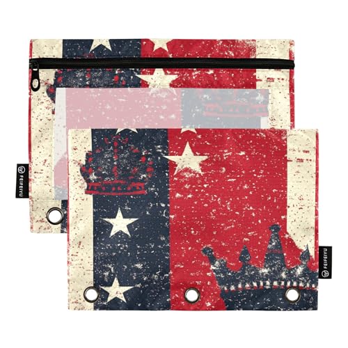 Federmäppchen für 3 Ringe, Klarsichtfenster, Schreibwarenetui, Stifttasche mit Reißverschluss, Großpackung für Schule, Studenten, Klassenzimmer, Büro, Juneteenth Black King von Caihoyu