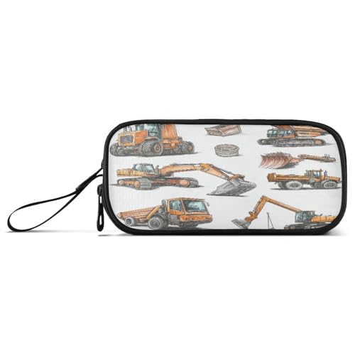 Federmäppchen für Kinder, großes Fassungsvermögen, für Bleistifte, Schulbedarf, tragbare Baufahrzeuge von Caihoyu