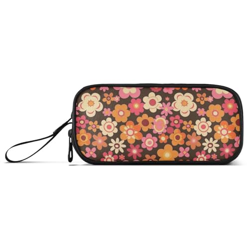 Federmäppchen mit großem Fassungsvermögen, Krankenschwester, niedliches Federmäppchen, High School, leicht, Retro, grooviges Blumenmuster von Caihoyu