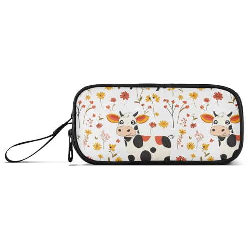 Federmäppchen mit großem Fassungsvermögen, Krankenschwester-Federmäppchen mit Reißverschluss, niedliches Schulzubehör mit Reißverschluss, Cartoon, lustige Kuh von Caihoyu