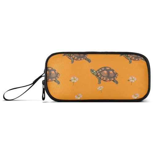 Federmäppchen mit großem Fassungsvermögen, Schüler-Federmäppchen für Kinder, adretter Schulbedarf, leicht, lustig, östliche Box, Schildkröte, Reptilien von Caihoyu