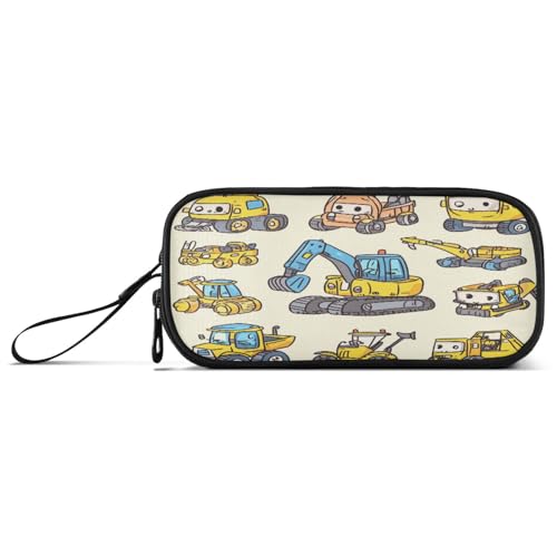 Federmäppchen mit großem Fassungsvermögen, Schüler-Federmäppchen für Kinder, niedlicher Schulbedarf mit Fach, Baufahrzeuge von Caihoyu