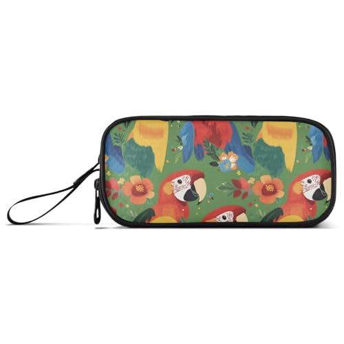 Federmäppchen mit großem Fassungsvermögen, für Damen, für Kosmetik, Make-up, Schule, tragbar, niedlicher Ara von Caihoyu