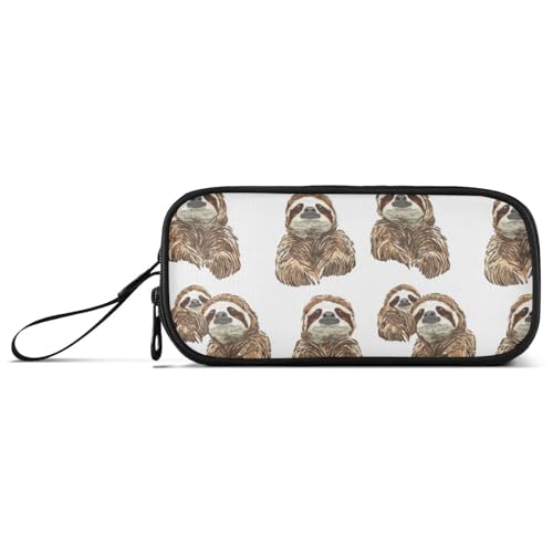 Federmäppchen mit großem Fassungsvermögen, für Kinder, College, leicht, schickes Faultier von Caihoyu