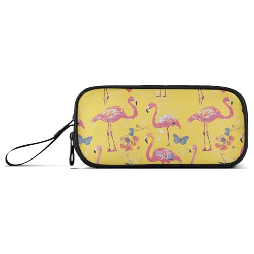 Federmäppchen mit großem Fassungsvermögen, für Kinder, für Teenager, College, multifunktional, süßer Flamingo von Caihoyu