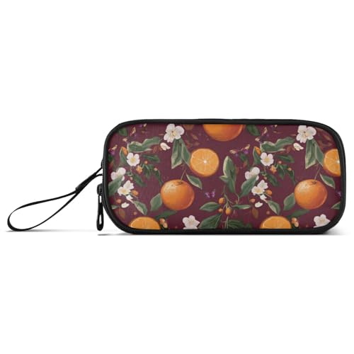 Federmäppchen mit großem Fassungsvermögen, für Teenager und Jungen, großes Federmäppchen mit Griff, lustige Mandarinenfrucht von Caihoyu